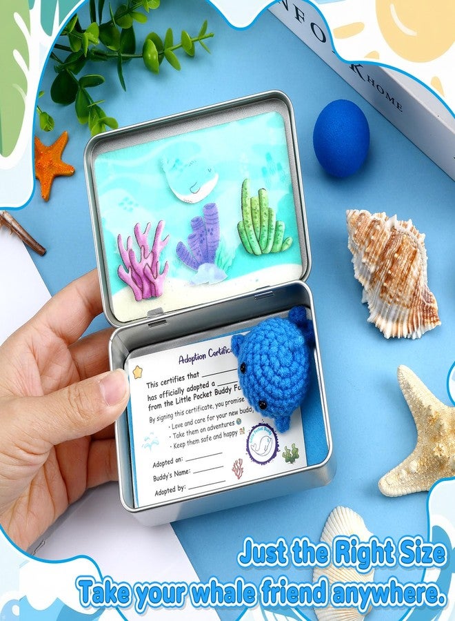 JULEASEL Little Pocket Whale, Mini Ocean in a Tin Box, Travel Buddy, Cute Collectible Whale Keepsake, Friendship, Thoughtful Gifting, Gift for Coworkers - Image 4